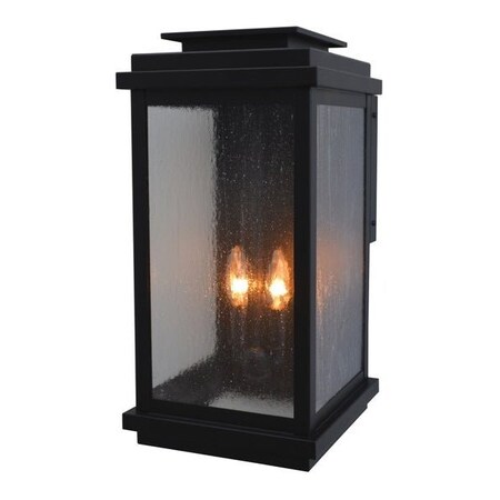 Arroyo Craftsman 10" Bournemouth Wall Mount, Mission Brown, Dew Drop Glass BOW-10DD-MB